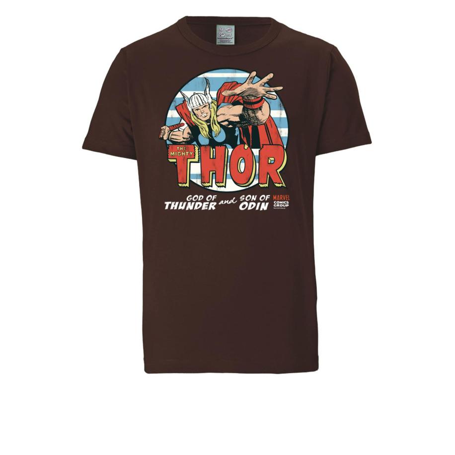 LOGOSHIRT Shirt Marvel - Mighty Thor bruin Bruin