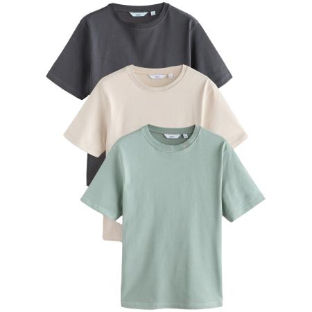 Next Next Shirt crème / antraciet / mintgroen