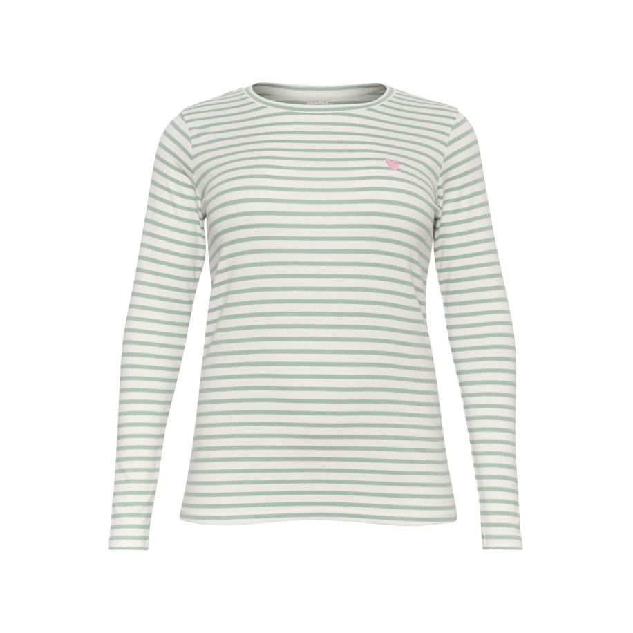 Kaffe KAFFE CURVE Shirt Clia groen / wit -