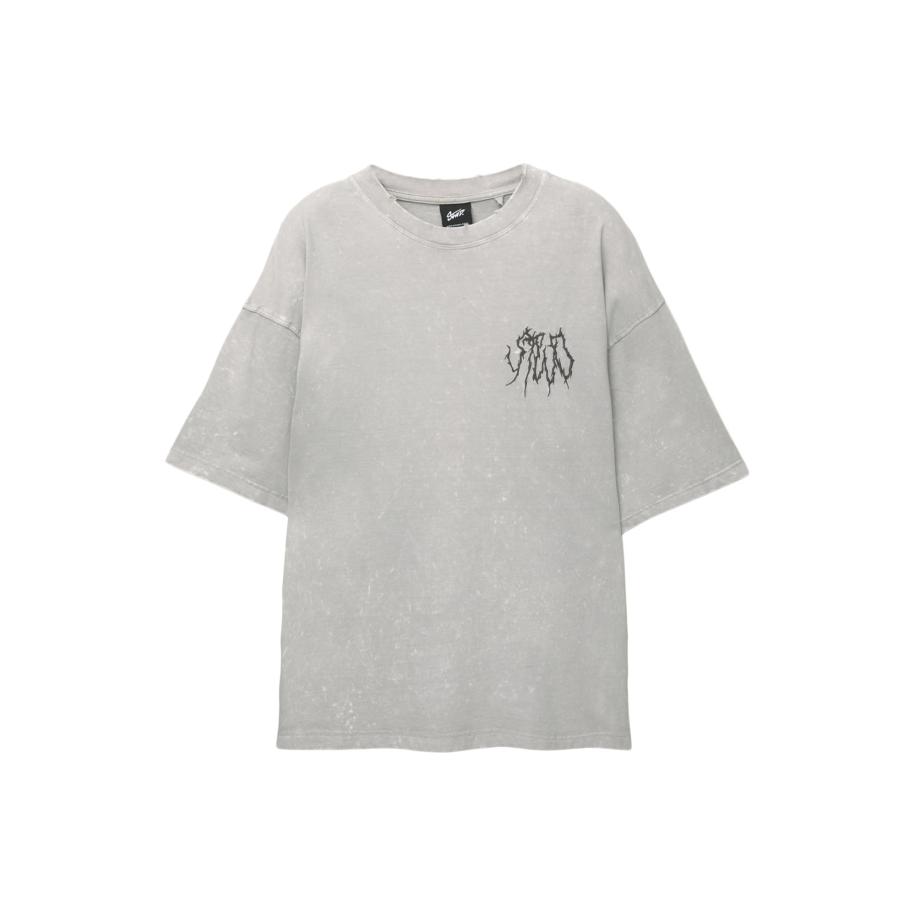 Pull&Bear Pull&Bear Shirt STWD antraciet / lichtgrijs / zwart -