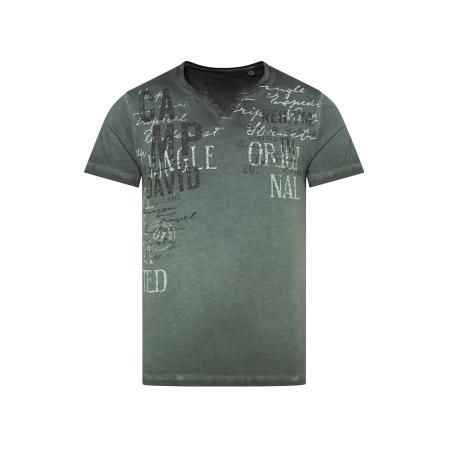 Camp David CAMP DAVID Shirt grijs / donkergroen / wit