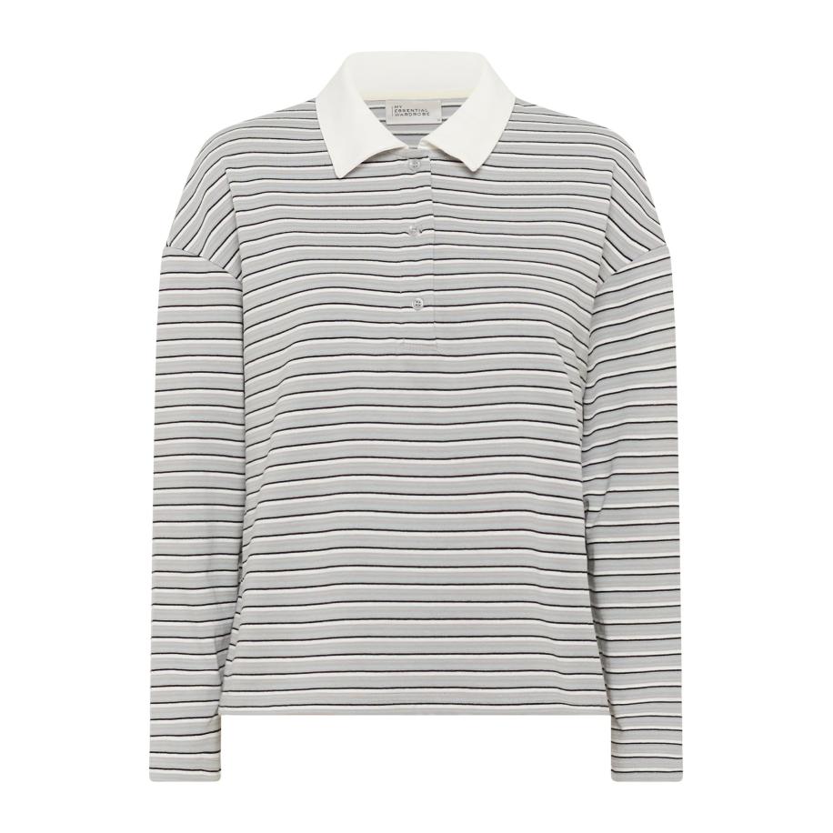 My Essential Wardrobe My Essential Wardrobe Shirt Klara smoky blue / nachtblauw / wit Blauw