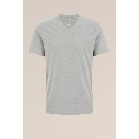 WE Fashion Heren T-shirt - Slim Fit - Grijs - Katoen - Maat: XL