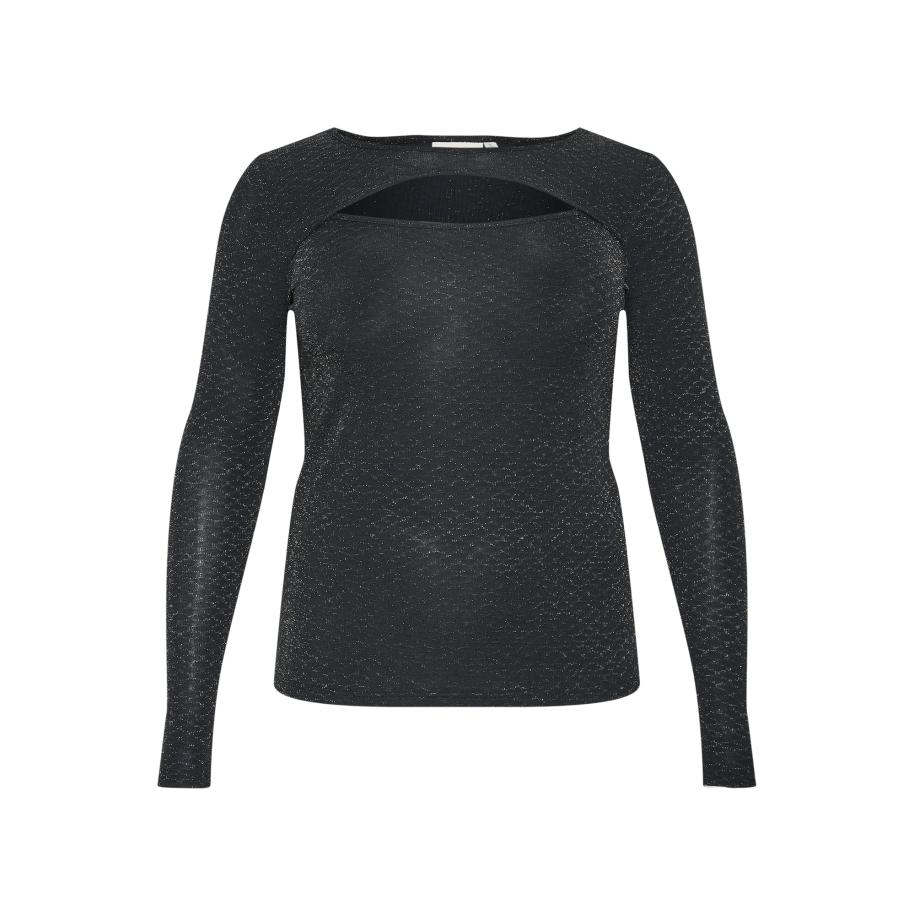 KAFFE CURVE Shirt KC Cellia zwart Zwart