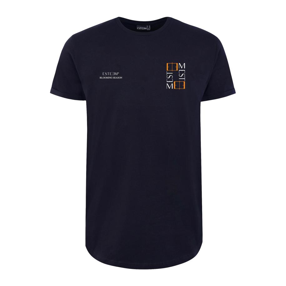 ESTEEM ESTEEM Shirt antraciet / oranje / wit -