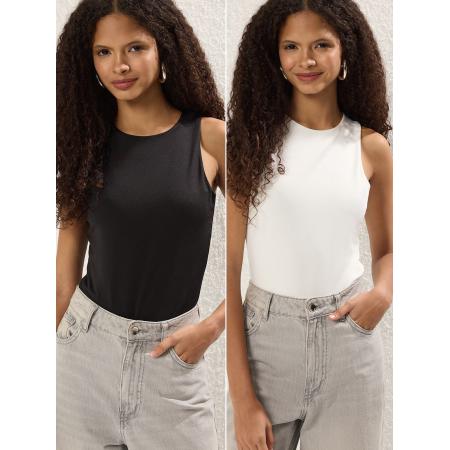 Trendyol Trendyol Shirt body zwart / parelwit