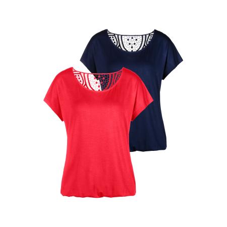 VIVANCE VIVANCE Shirt navy / lichtrood