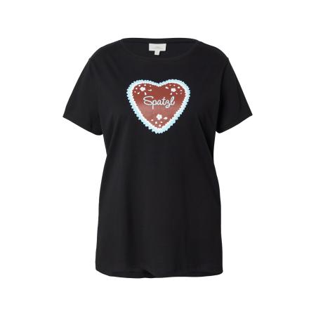 Only Carmakoma ONLY Carmakoma Shirt CARULRIKA lichtblauw / kastanjebruin / zwart / wit