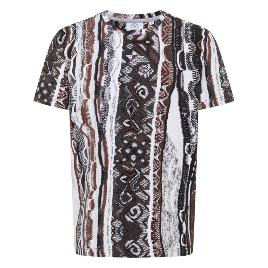 carlo colucci Carlo Colucci Shirt Dini bruin / grijs / zwart / wit -