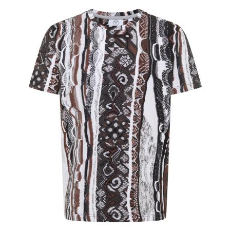 carlo colucci Carlo Colucci Shirt Dini bruin / grijs / zwart / wit