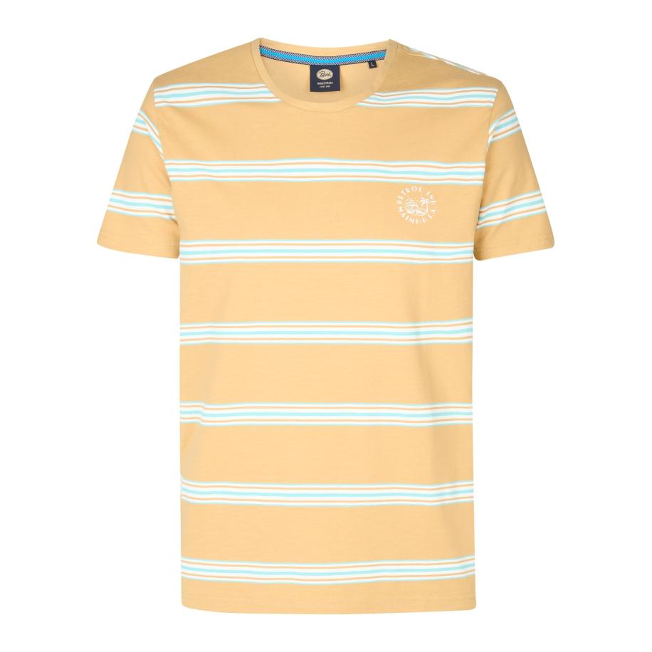 Petrol Industries Petrol Industries Shirt aqua / geel / wit -