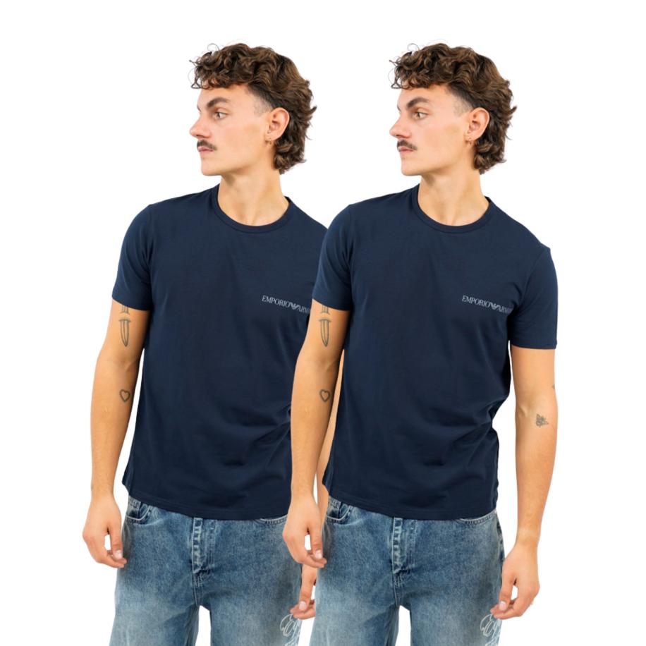 Emporio Armani T-Shirts 2-Pack Blauw