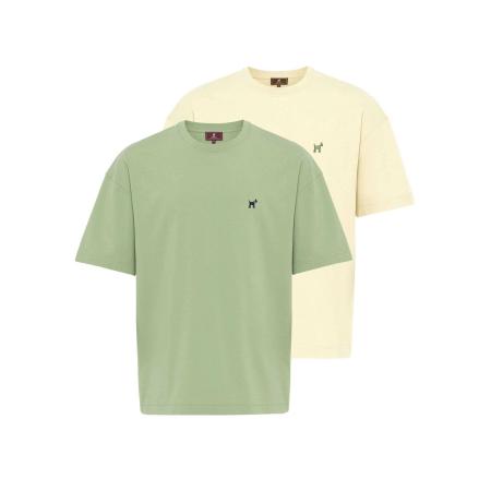 Williot Williot Shirt pasteelgeel / groen
