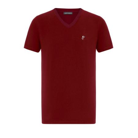 Jacey Quinn Jacey Quinn Shirt bordeaux / wit