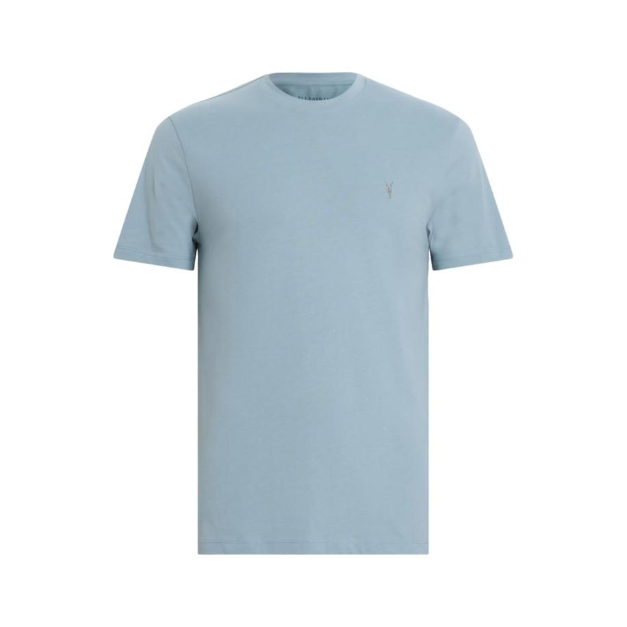 AllSaints - Brace - T-shirt met ronde hals en korte mouwen in blauw Blauw