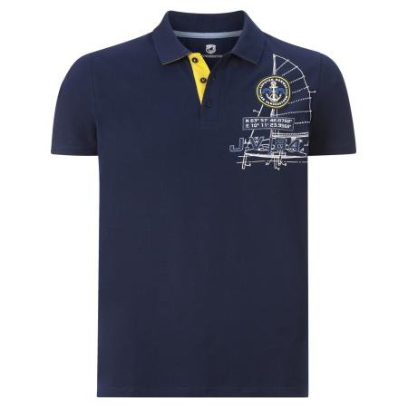 jan vanderstorm Jan Vanderstorm Shirt Nicco navy / opaal / geel / wit