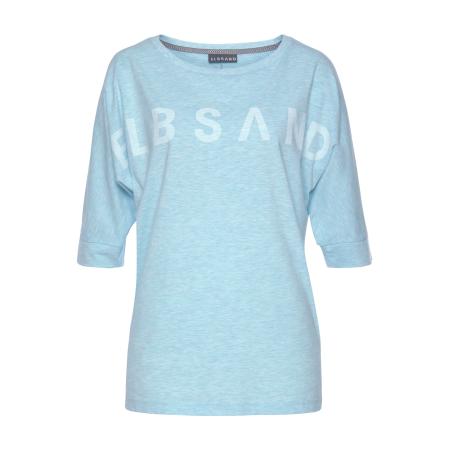Elbsand Elbsand Oversized shirt blauw gemêleerd
