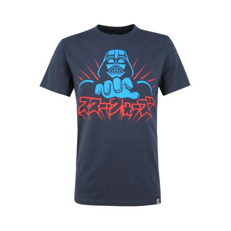 Recovered Recovered Shirt Star Wars Vader Japanese donkerblauw