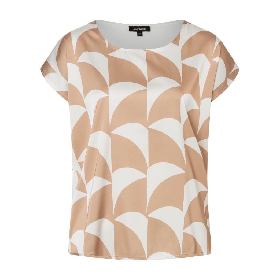 More & More MORE & MORE Shirt camel / offwhite -