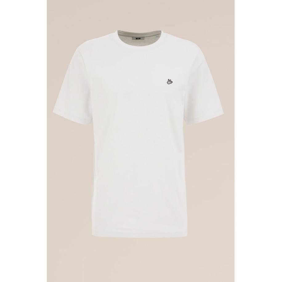 Fundamentals heren T-shirt - Slim Fit - Lichtgrijs - Katoen - Maat: M Grijs