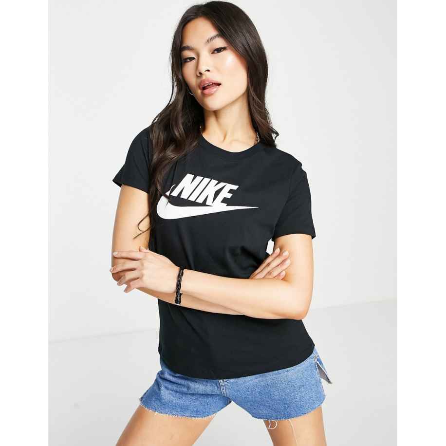 Nike Essentials Icon Futura T-shirt met logo in zwart Zwart