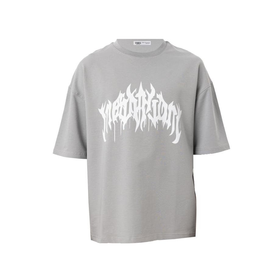 VAMOS CLO Shirt grijs / wit Grijs