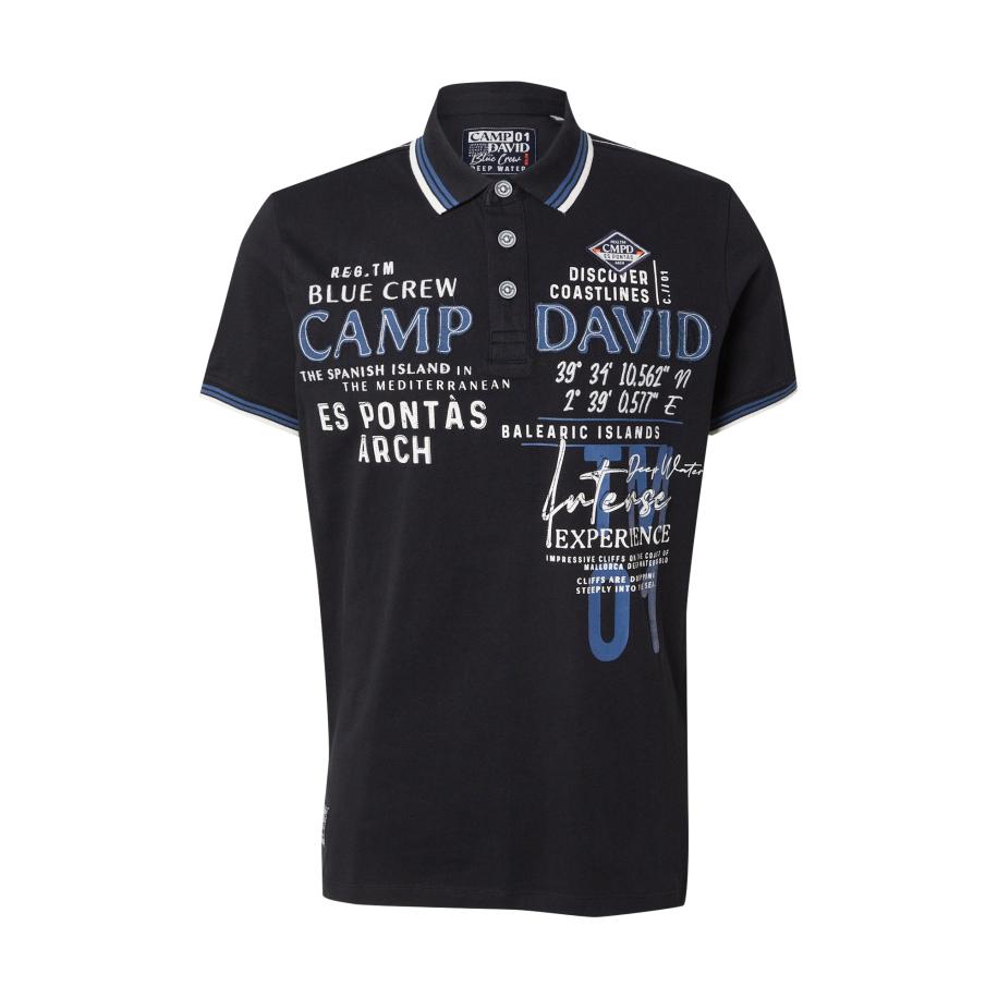 Camp David CAMP DAVID Shirt saffier / zwart / wit -