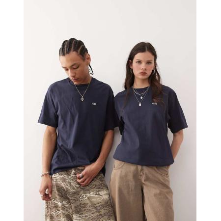 Vans Oversized T-shirt met logo links op de borst in donker marineblauw