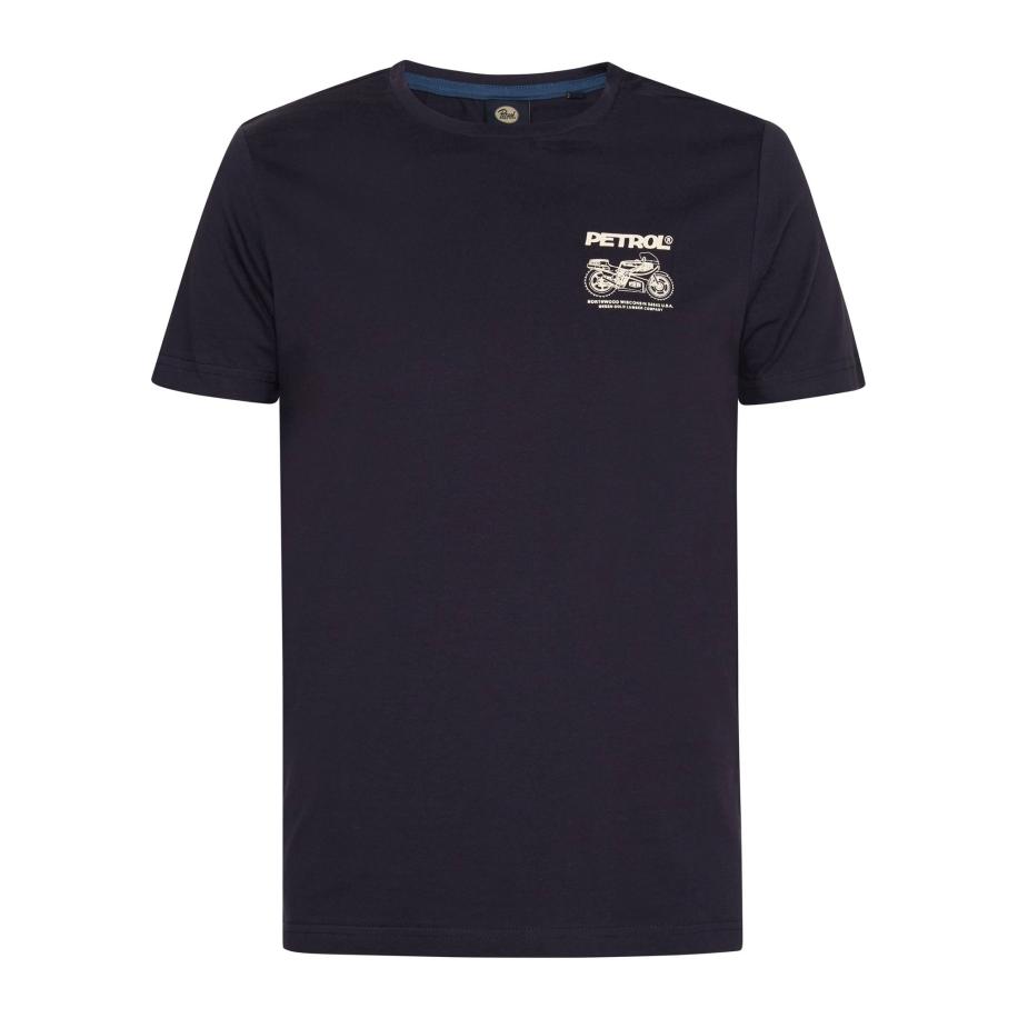 Petrol Industries Petrol Industries Shirt ultramarine blauw / wit -