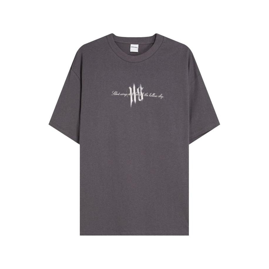 Bershka Bershka Shirt donkergrijs / wit -