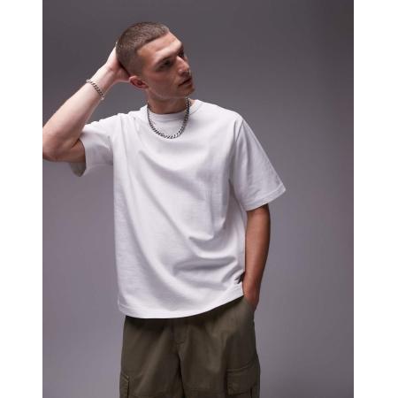 Arket - Oversized T-shirt van zware kwaliteit jersey in wit