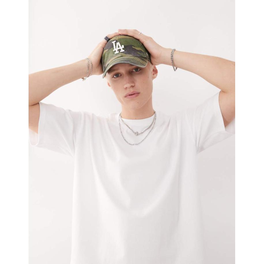 Weekday - Great - Recht T-shirt in wit Wit
