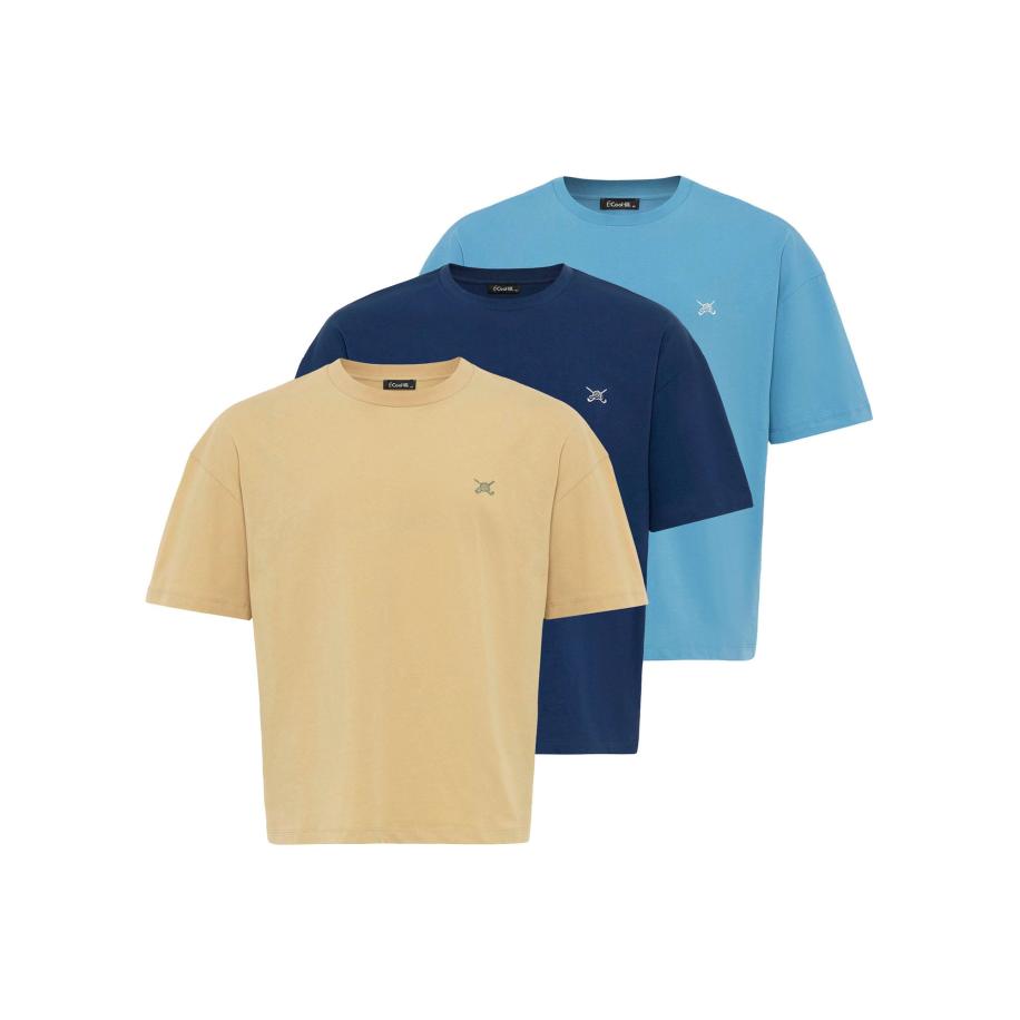 Cool Hill Cool Hill Shirt sand / hemelsblauw / lichtblauw / donkerblauw / wit -