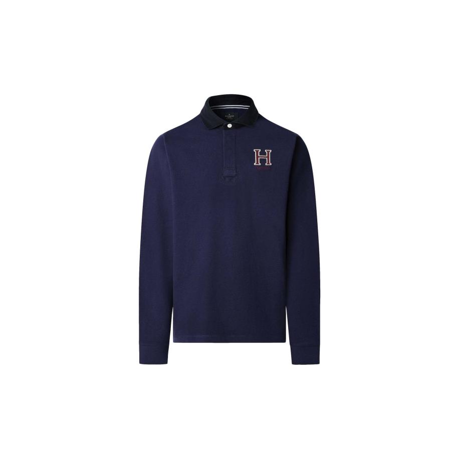 Hackett London Hackett London Shirt Heritage royal blue/koningsblauw / wijnrood / zwart -