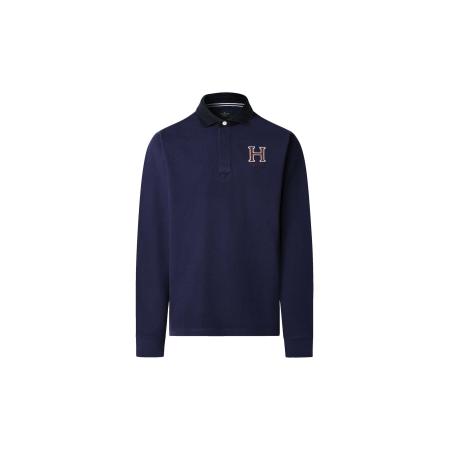 Hackett London Hackett London Shirt Heritage royal blue/koningsblauw / wijnrood / zwart