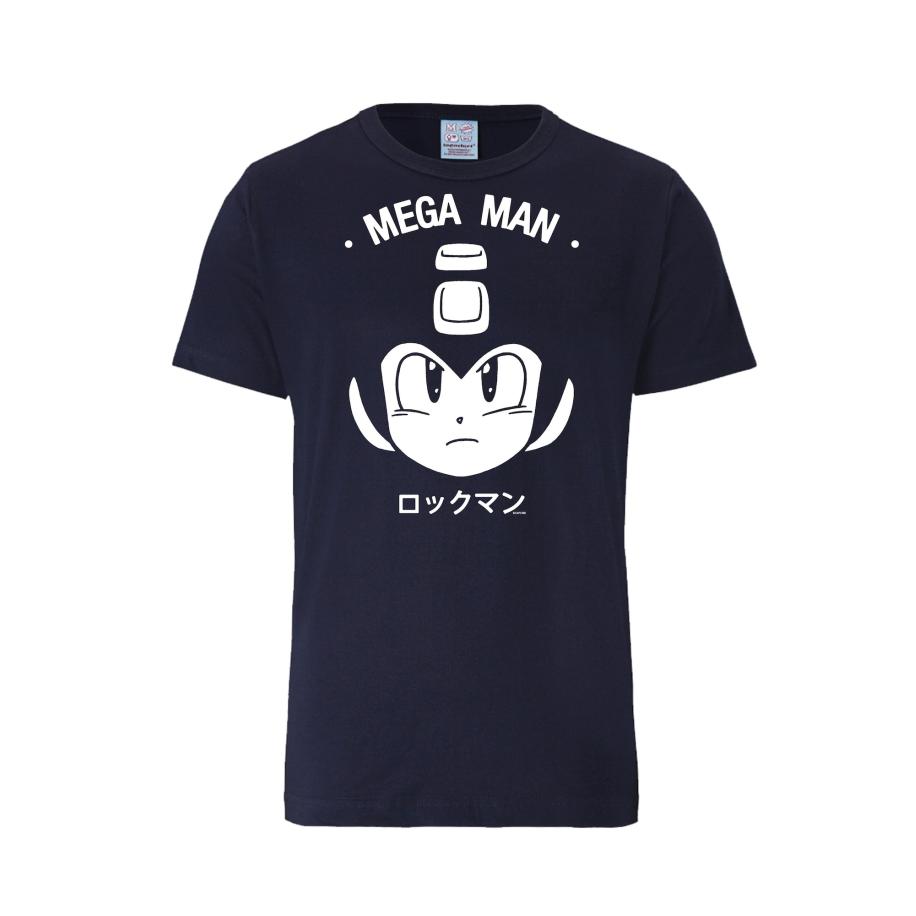 LOGOSHIRT Shirt Mega Man - Gesicht donkerblauw Blauw