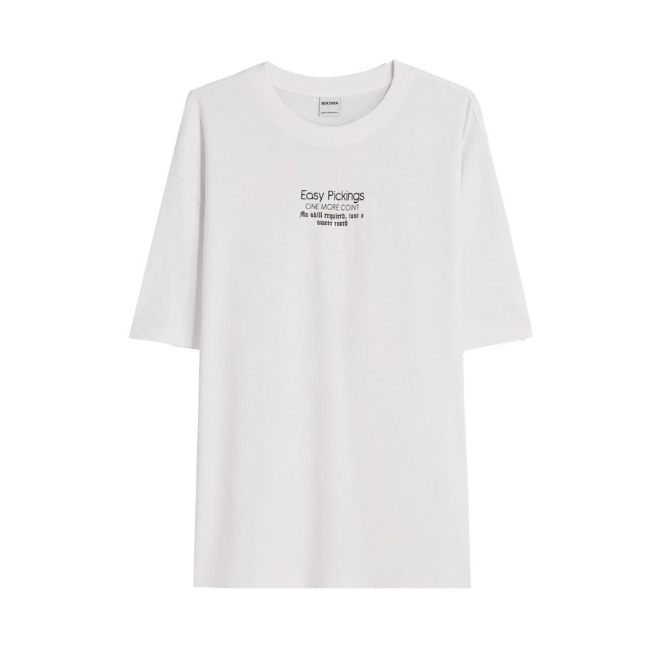 Bershka Bershka Shirt spar / pink / zwart / wit -