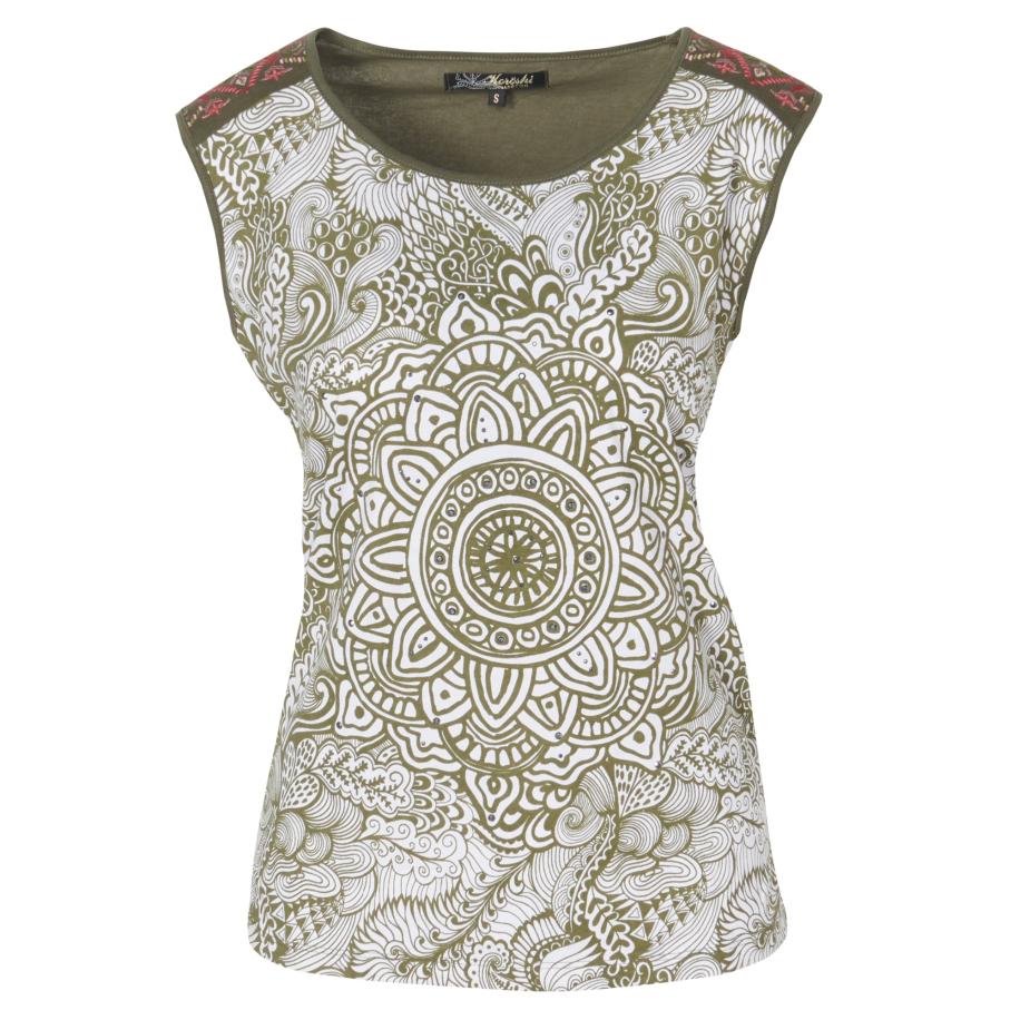 KOROSHI KOROSHI Shirt kaki / offwhite -