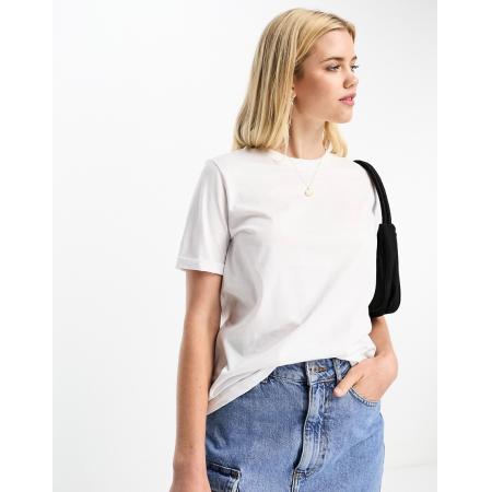 Pieces Katoenen T-shirt in wit