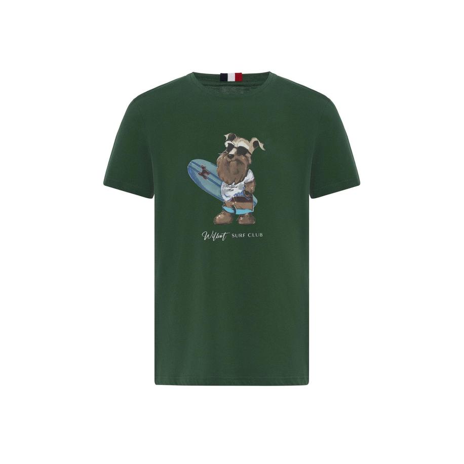 Williot Williot Shirt duifblauw / bruin / groen / wit -