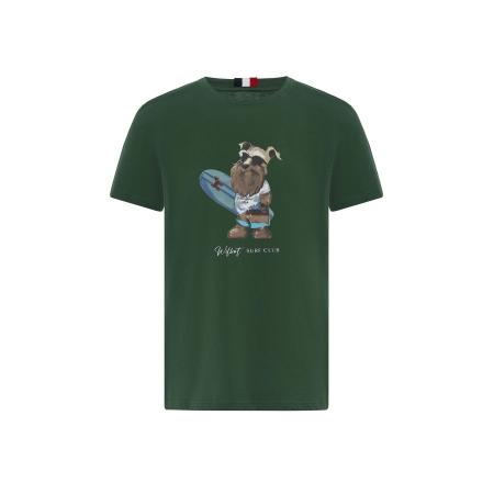 Williot Williot Shirt duifblauw / bruin / groen / wit