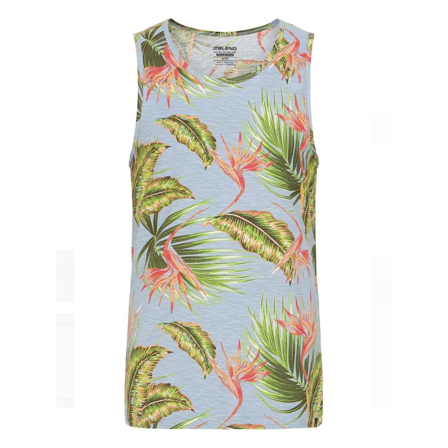 Blend BLEND Shirt Bhtros blauw / groen / pink -