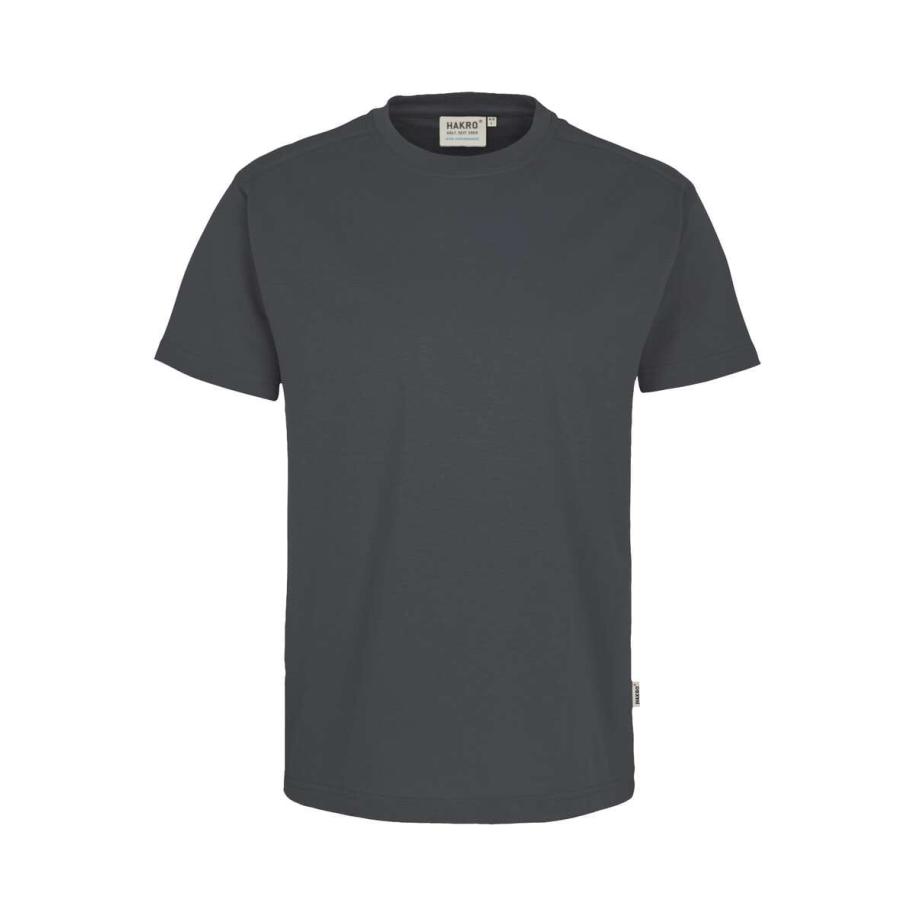HAKRO 282 T-Shirt ronde hals antraciet, Effen Grijs