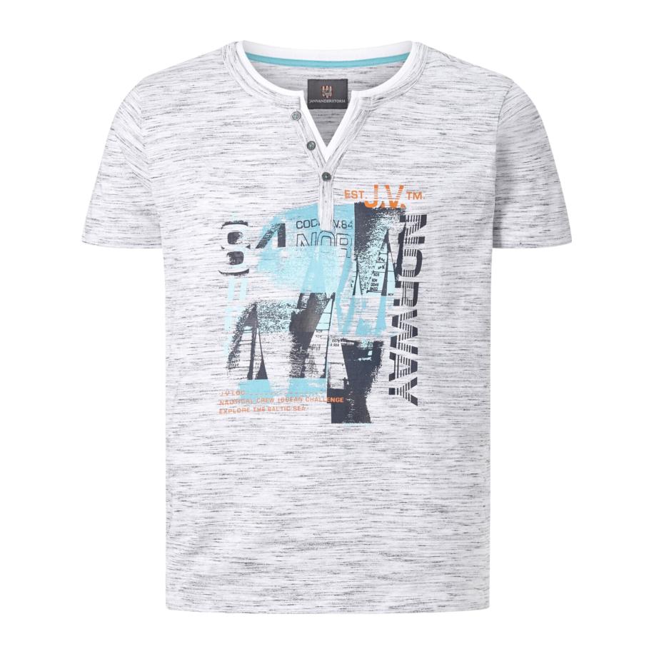 Jan Vanderstorm T-Shirt grijs, Print -