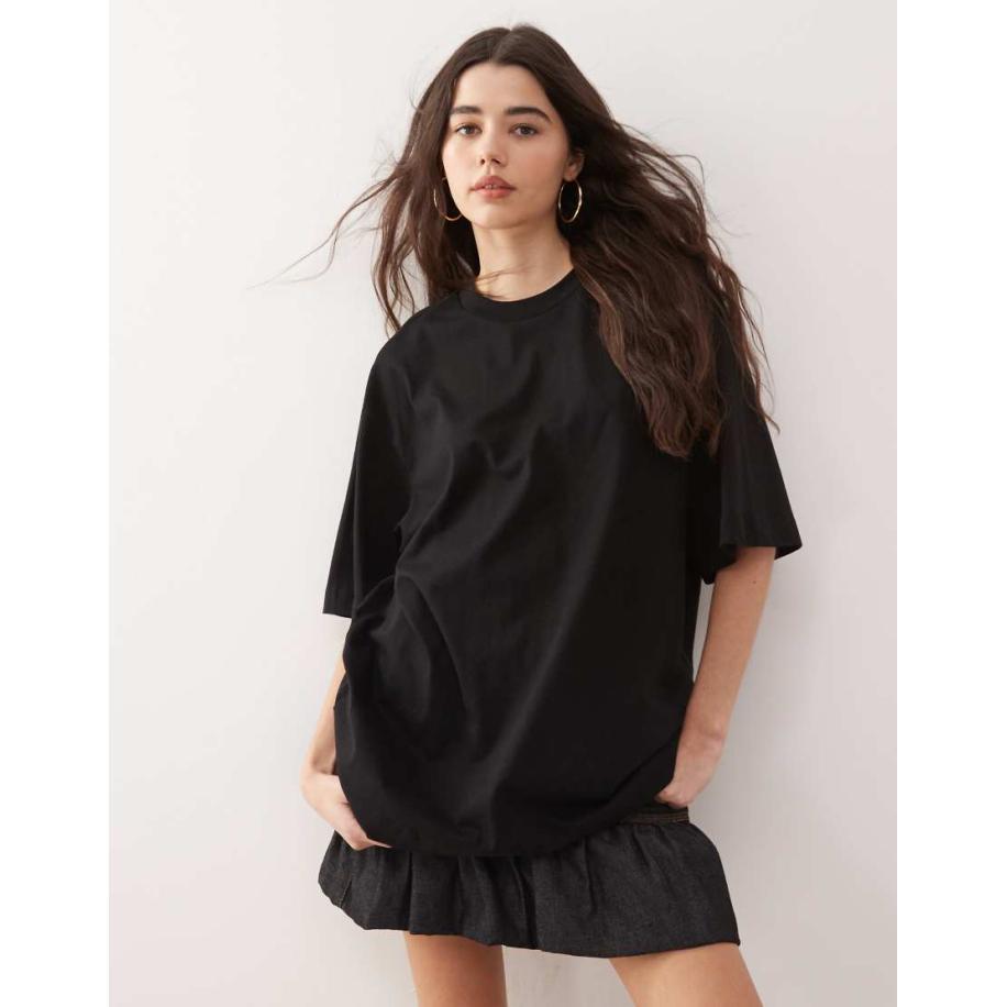 Weekday Oversized T-shirt in zwart Zwart