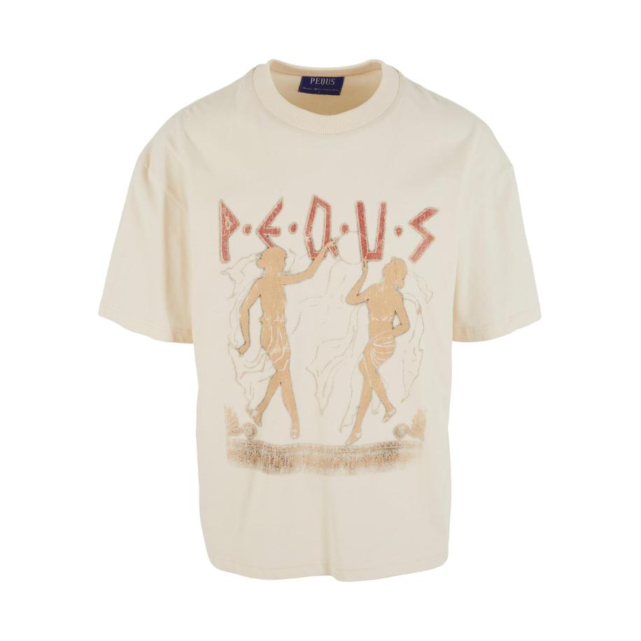 Pequs Shirt Ancient Love Story beige / crème / bruin Bruin