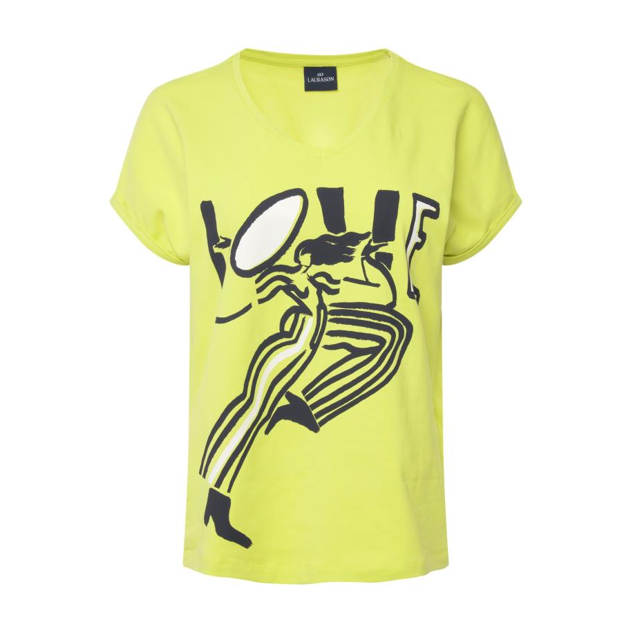 LAURASØN LAURASØN Shirt groen / zwart / wit -