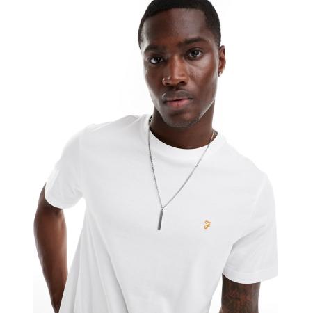 Farah - Danny - Katoenen T-shirt in wit