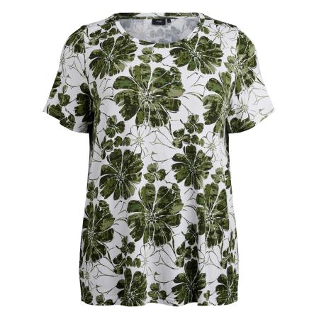 Zizzi Zizzi Shirt VMALIS groen / wit