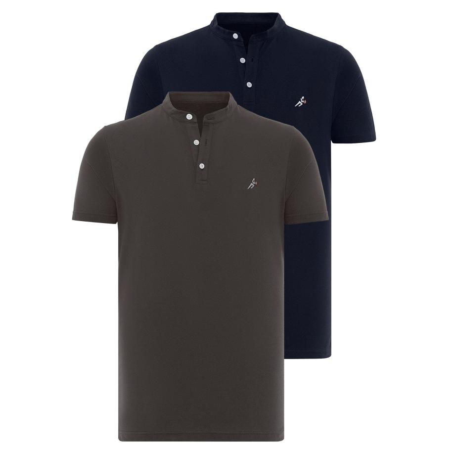 Moxx Paris Moxx Paris Shirt navy / bruin / wit -